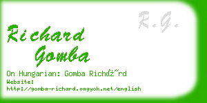 richard gomba business card